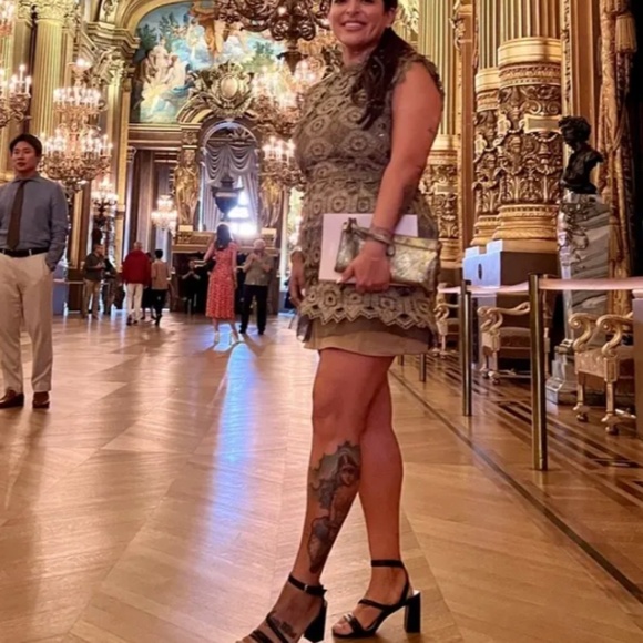 Catherine Deane Kate Dress Lave Antique Gold US 2 - Picture 8 of 17